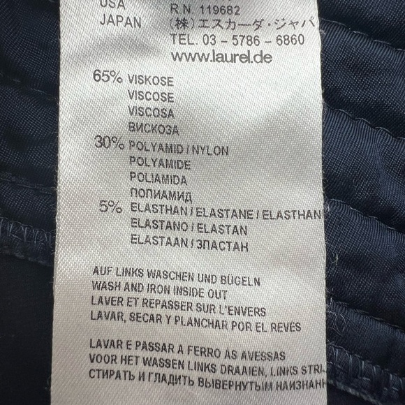 Laurel Navy Moto Pants Size 6 - Picture 9 of 10